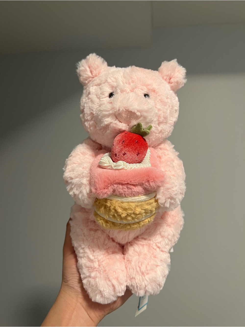 Jellycat Shanghai Exclusive Leola Bear with Strawberry Cake BNWT